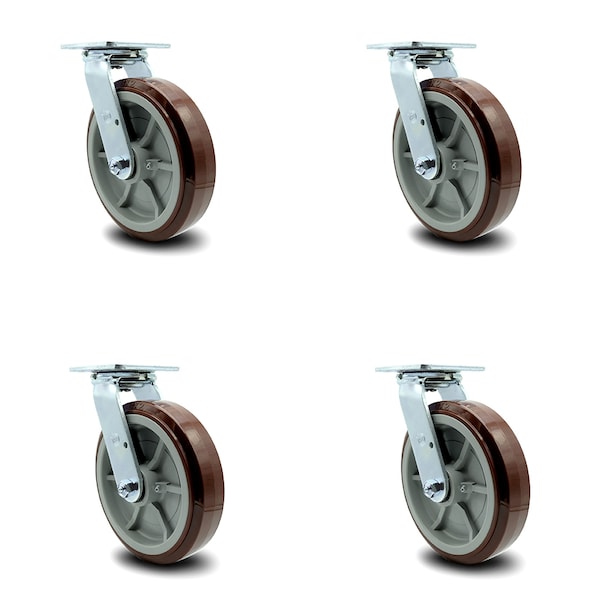 Greenlee Caster Set - MA6065 GMX Cart - 4 Swivel Bolt On Swivel Locks - SCC